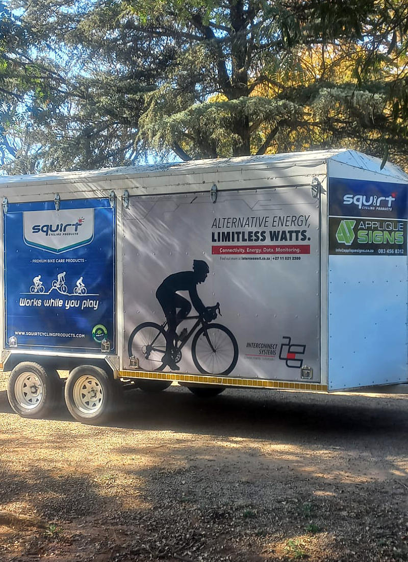 BCycle Transport trailer BCycle Transport trailer with Squirt branding
